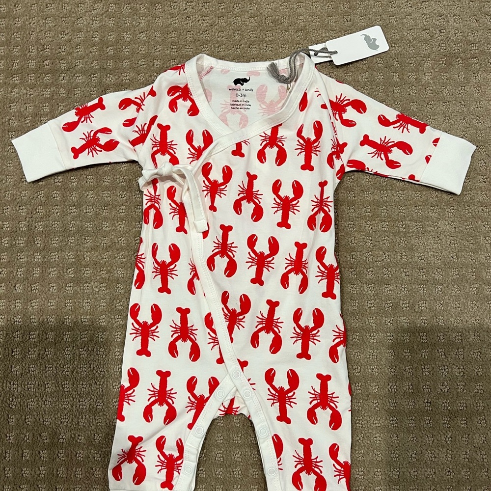Lobster Print Kids One Piece